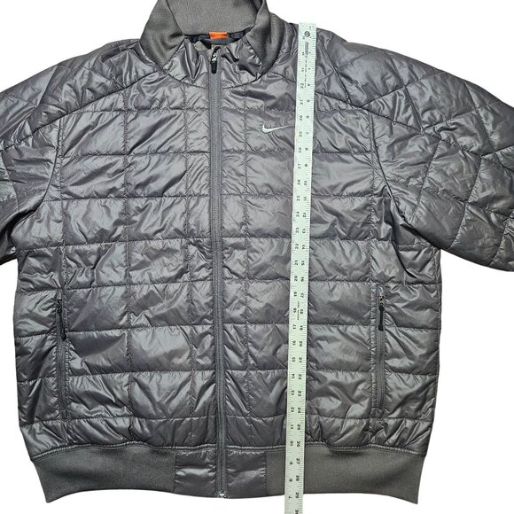 Nike Men's Puffer Jacket Y2K full Gray full zip 90's Gorpcore XXL - Picture 5 of 13